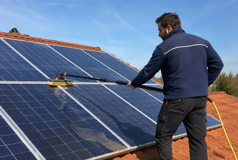 Nettoyage et entretien de panneaux solaires à Marpiré